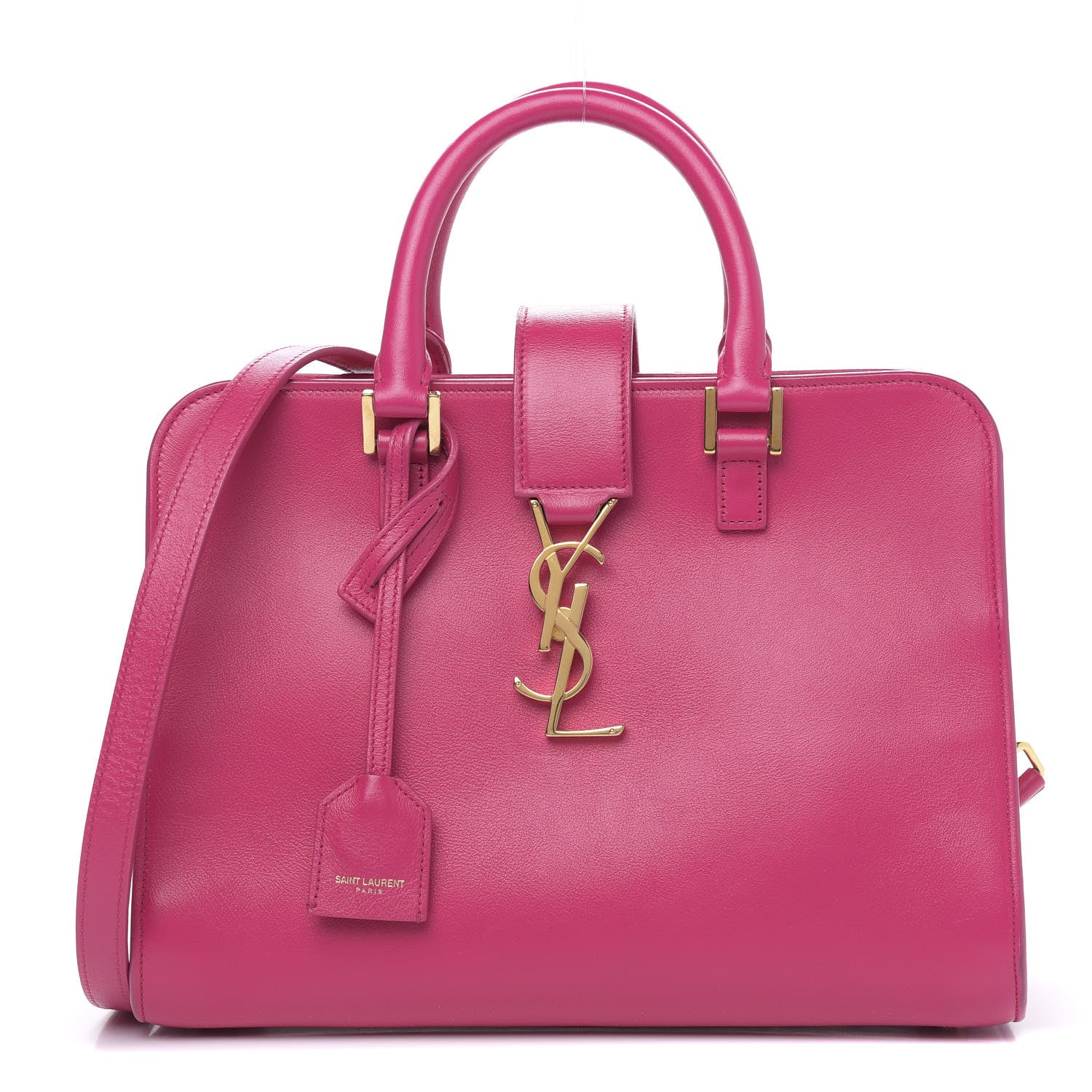 Saint Laurent Calfskin Monogram Baby Cabas Fuchsia 1 of 11