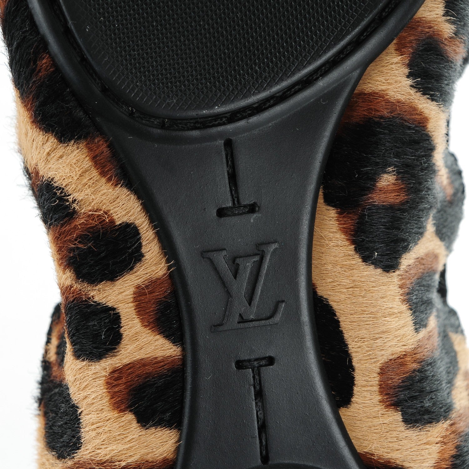 Louis Vuitton Leopard Pony Hair Dada Ballerina Flats 38 Black 6 of 8