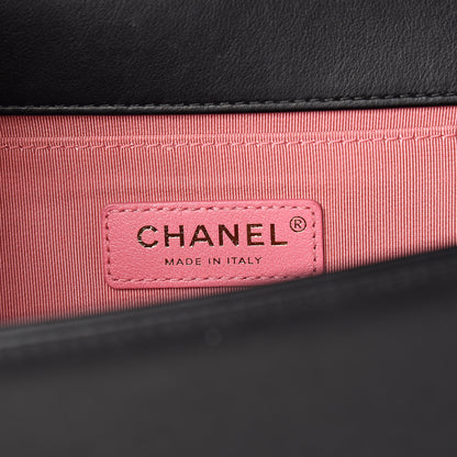 Chanel Calfskin Chevron Embroidered Medium Boy By The Sea Flap Black 6 of 11