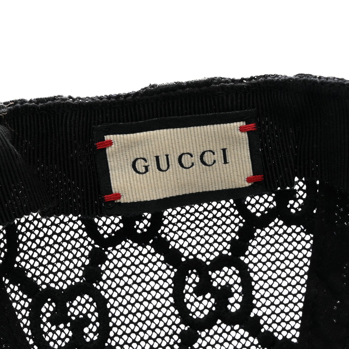 Mesh GG Monogram Shivali Baseball Hat L Black