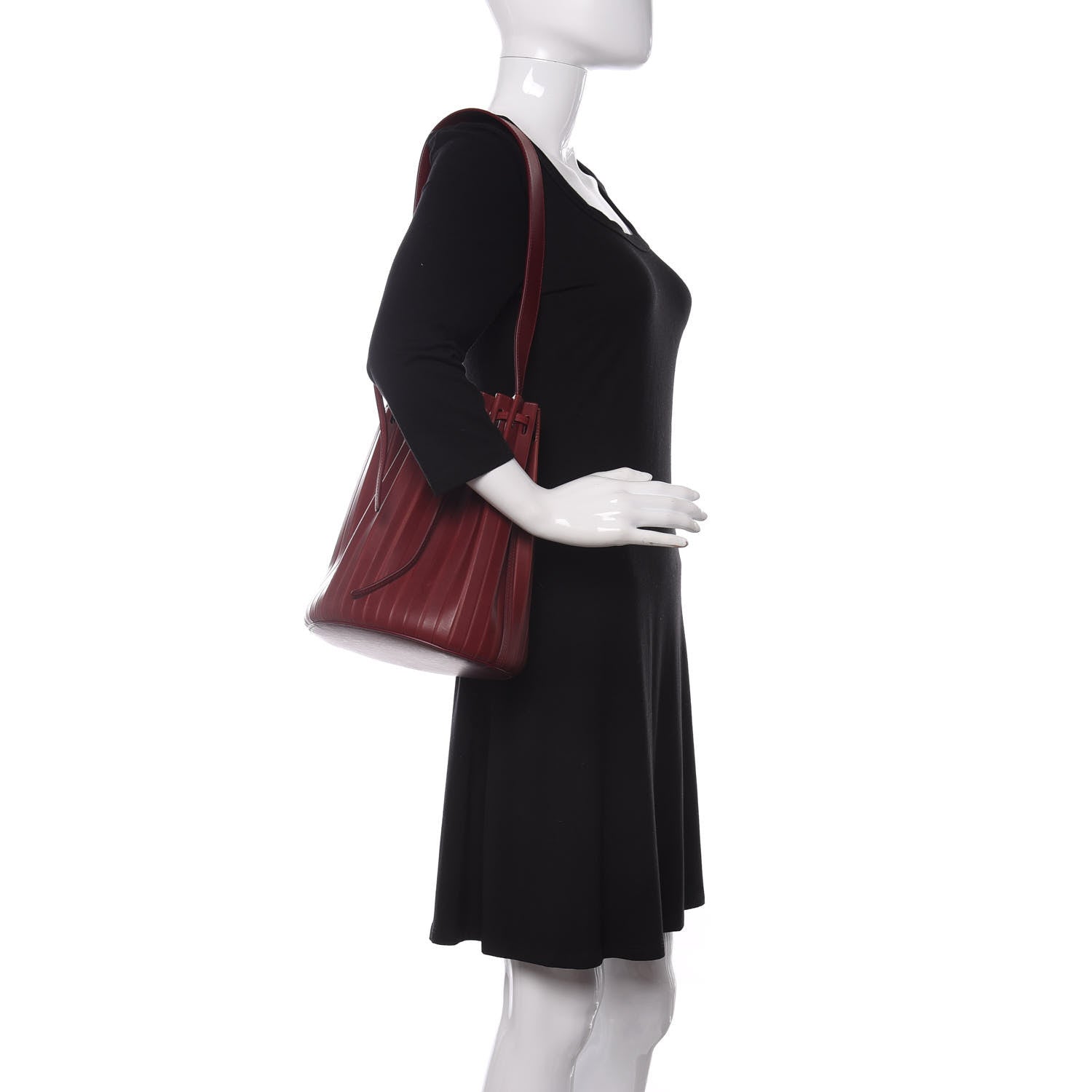 Mansur Gavriel Vegetable Tanned Calfskin Pleated Bucket Bag Borbo 2 of 8
