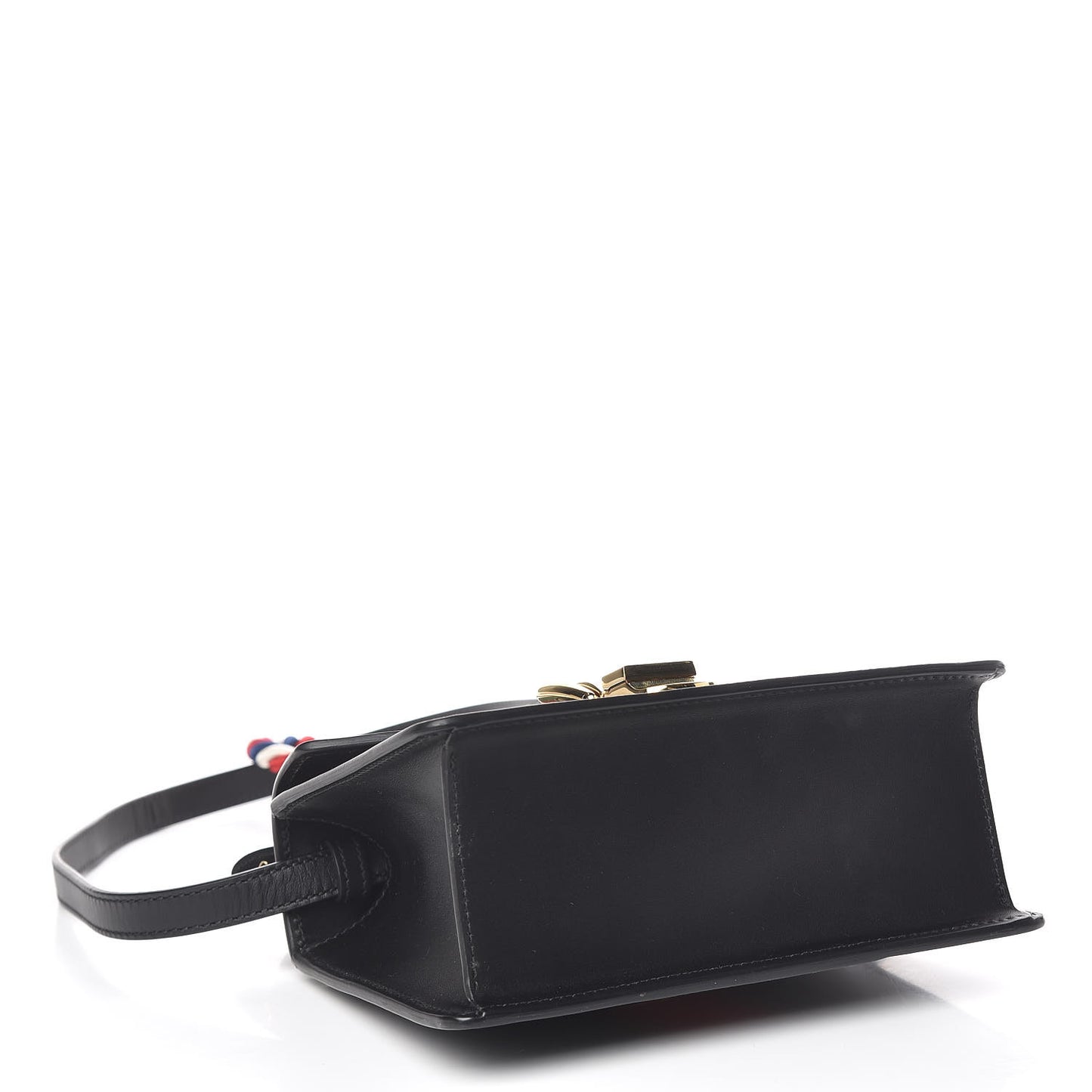 Calfskin Mini Sylvie Top Handle Bag Black