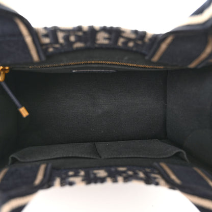 Christian Dior Oblique Calfskin Small Book Tote With Strap Blue Multicolor 8 of 9