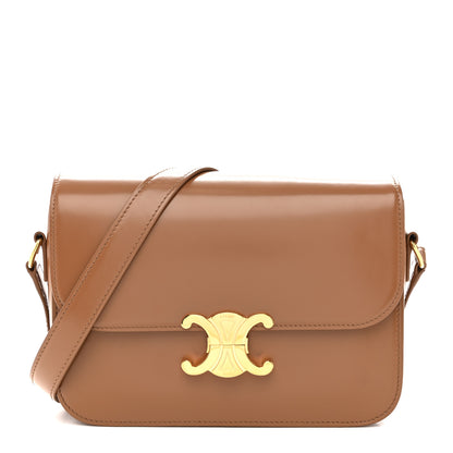 Celine Shiny Calfskin Medium Triomphe Bronze 1 of 16