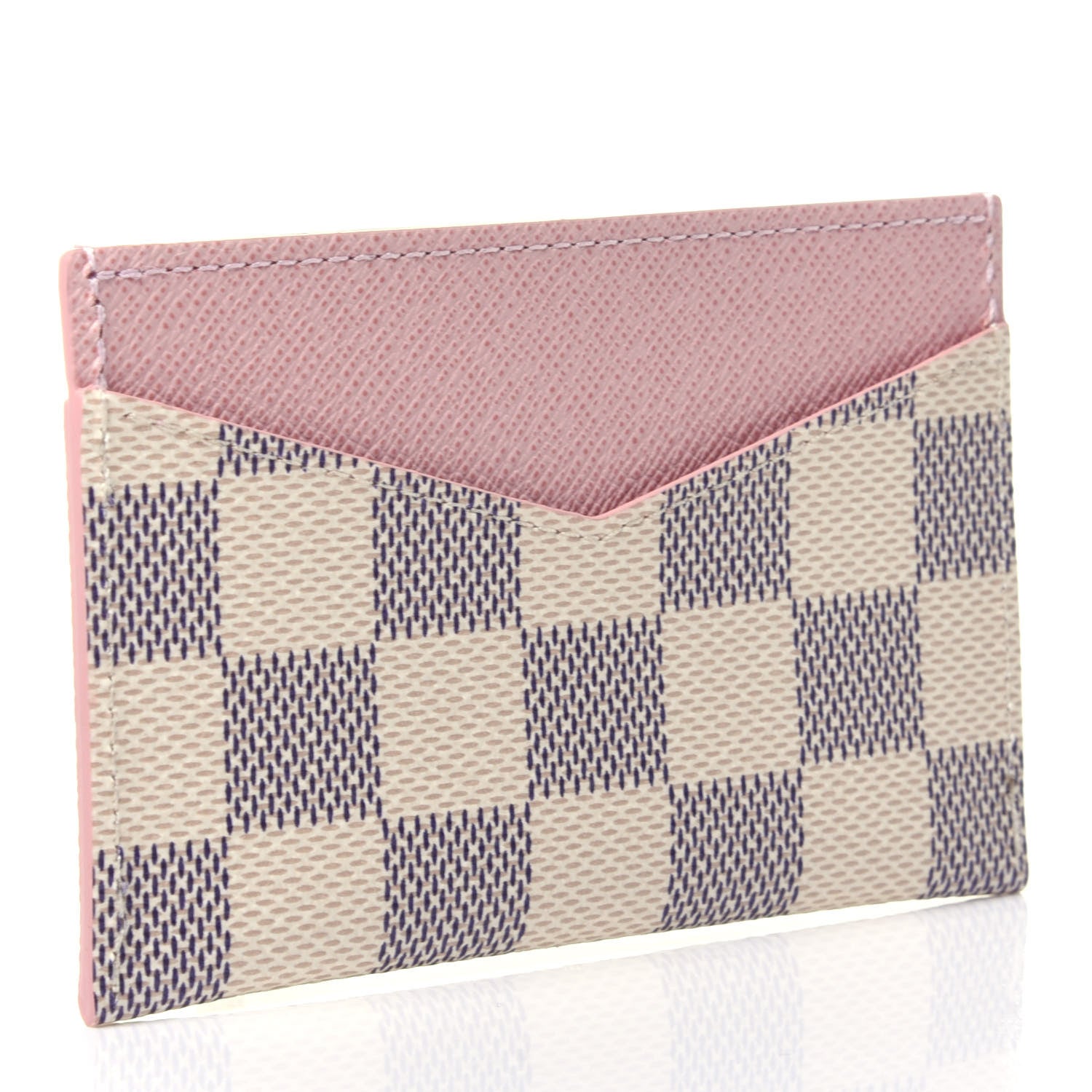 Louis Vuitton Damier Azur Daily Card Holder Rose Ballerine 2 of 4