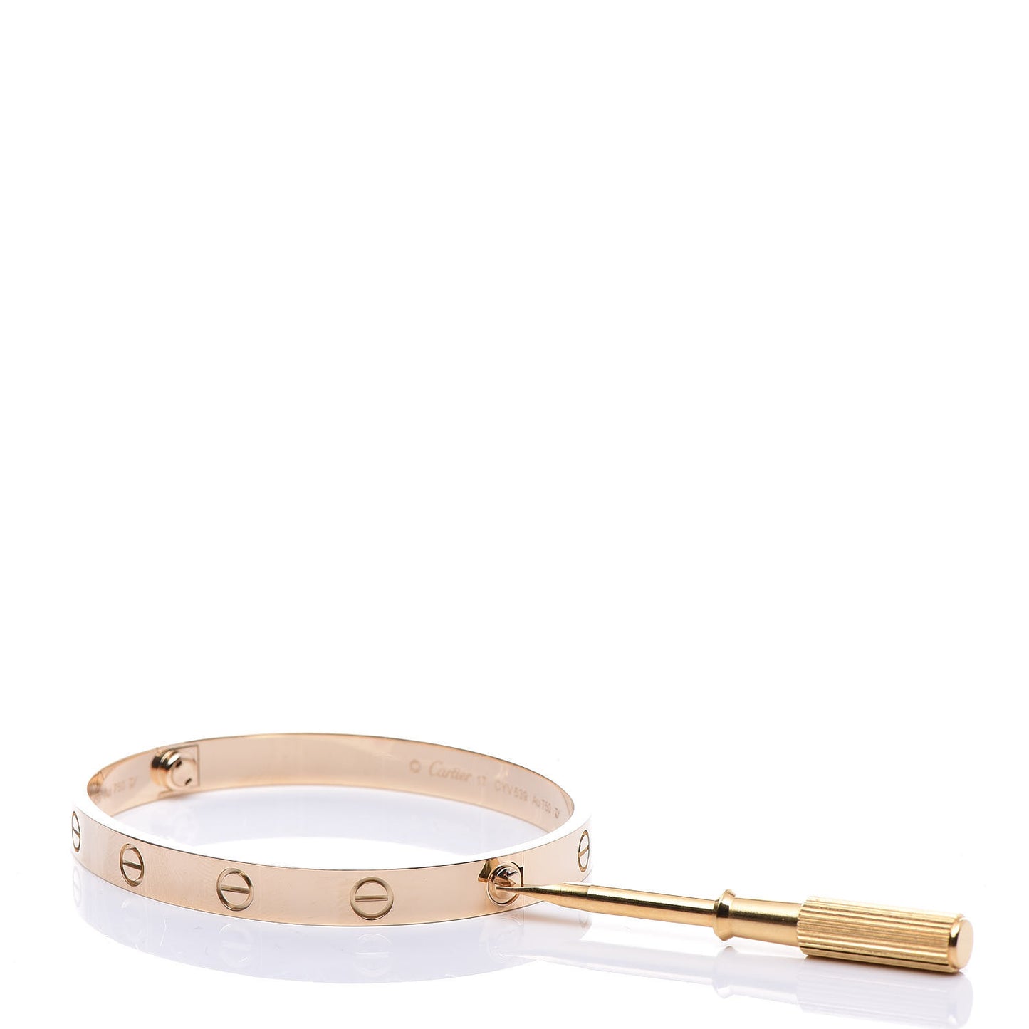 18K Yellow Gold LOVE Bracelet 17