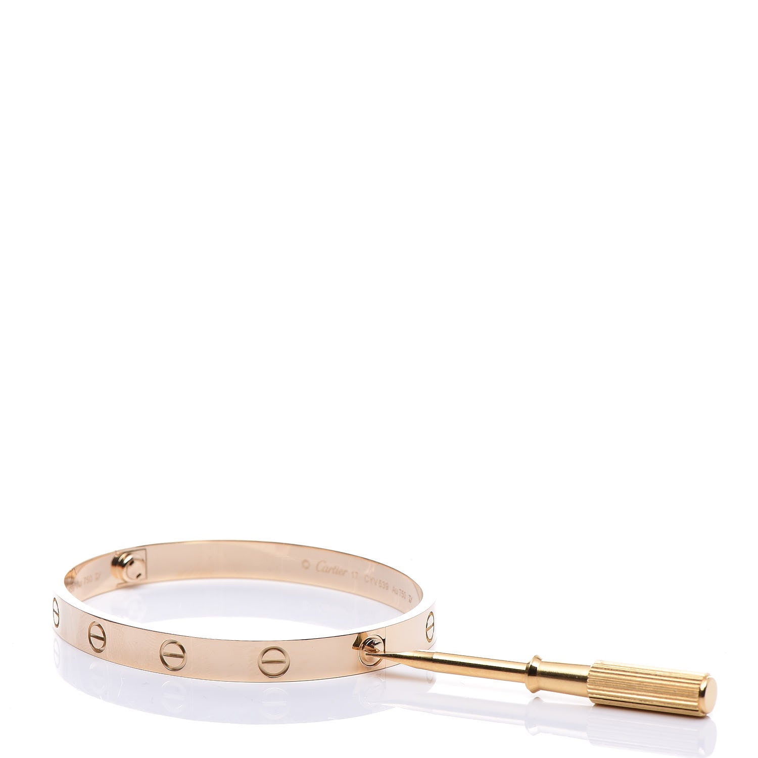 Cartier 18K Yellow Gold LOVE Bracelet 17 4 of 7