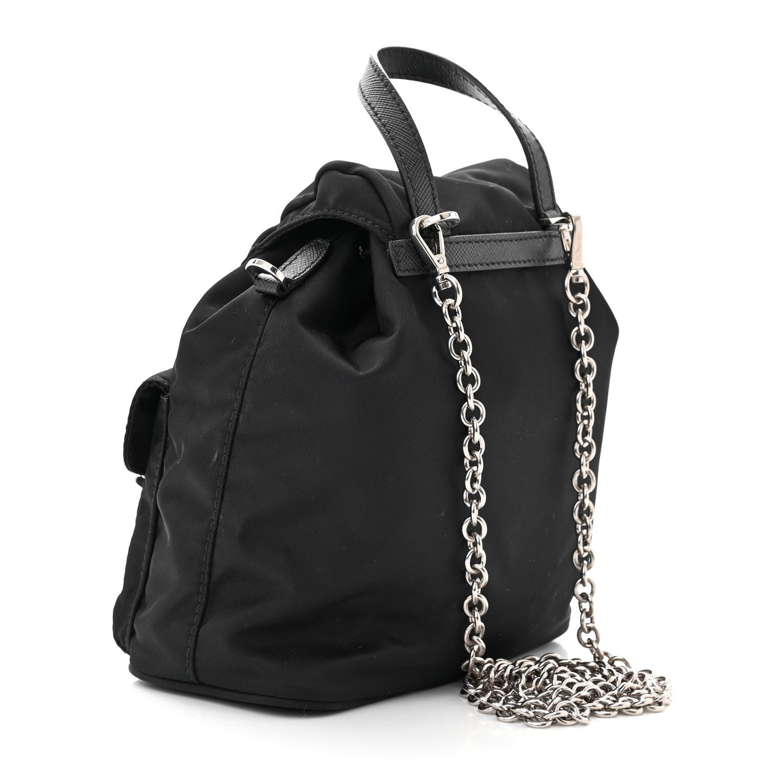 Prada Nylon Vela Mini Crossbody Backpack Black 3 of 14