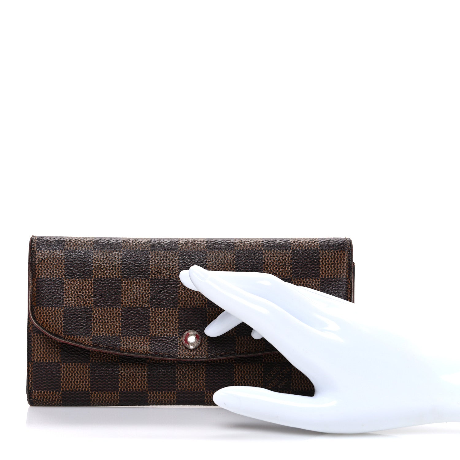 Louis Vuitton Damier Ebene Emilie Wallet Red 2 of 7