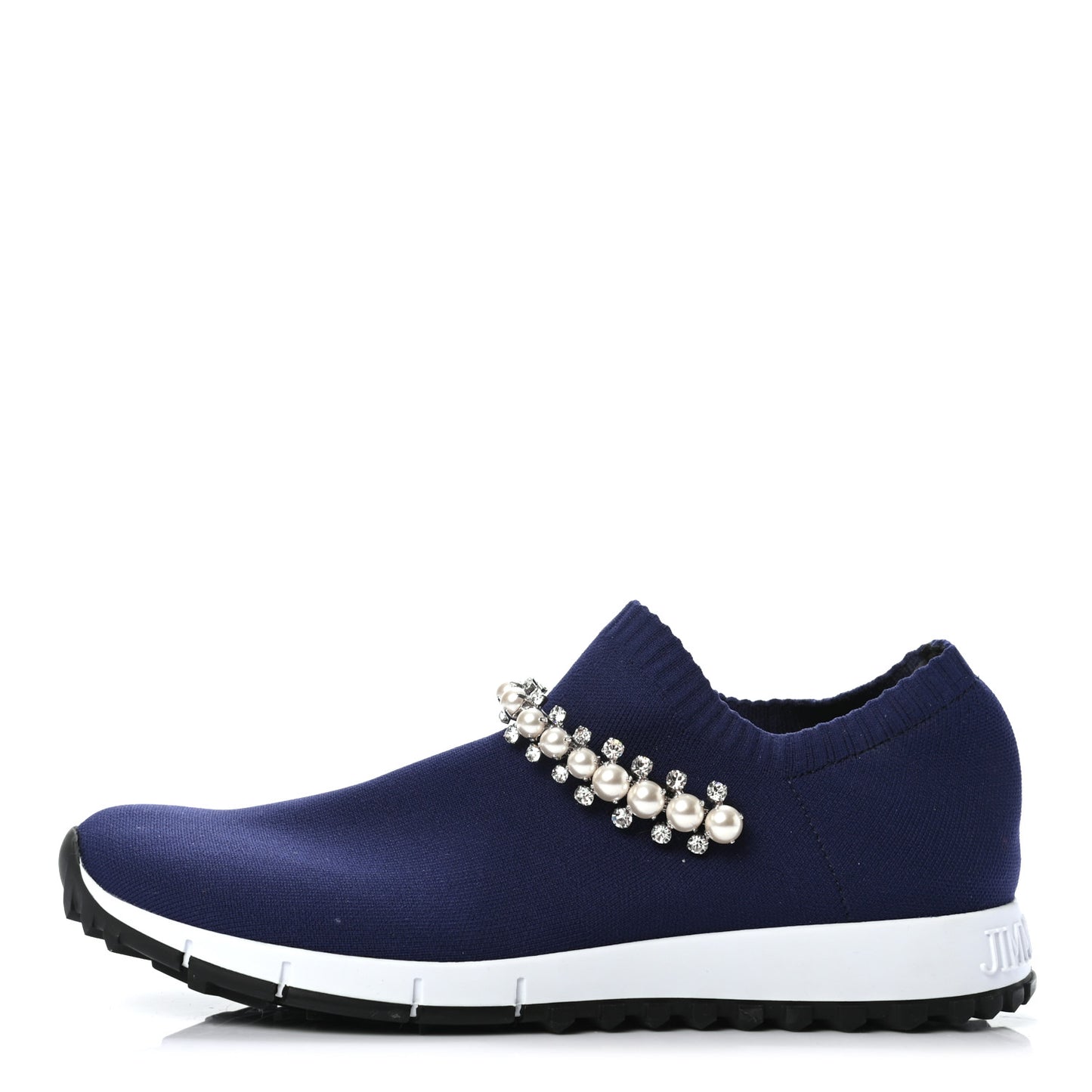 Knit Crystal Pearl Verona Sneaker 38 Navy