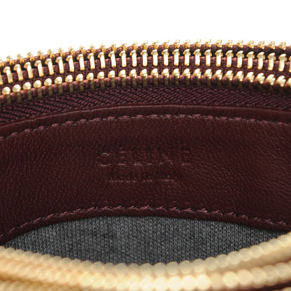 Celine Smooth Lambskin Small Trio Crossbody Bag Burgundy 6 of 7
