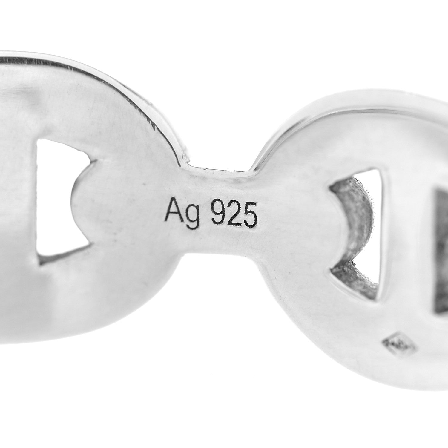 Hermes Sterling Silver MM Chaine d'Ancre Enchainee Cuff Bracelet SH 10 of 12