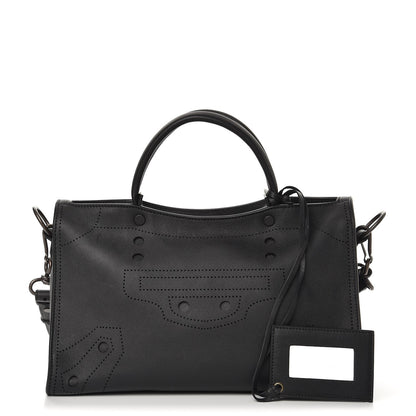Balenciaga Veau Soyeux Perforated Blackout Hardware S City Black 1 of 9