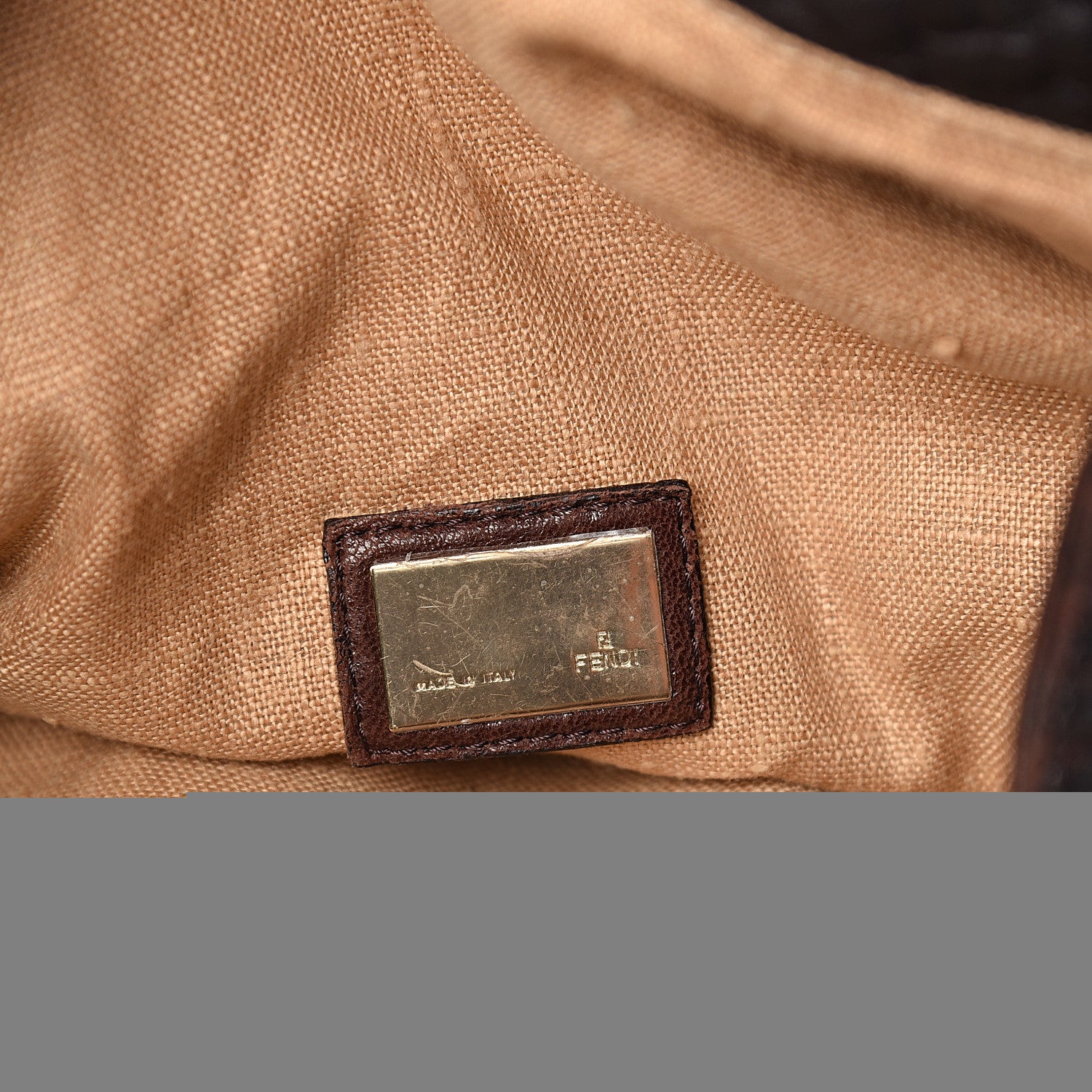 Fendi Zucca Nappa Nuvolata Vitello Tortuga Spy Tobacco Moro 5 of 9