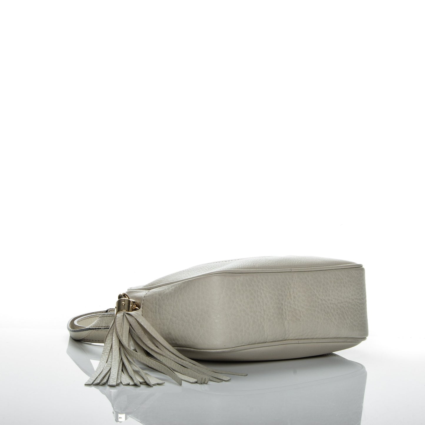 Pebbled Calfskin Small Soho Disco Bag Off White