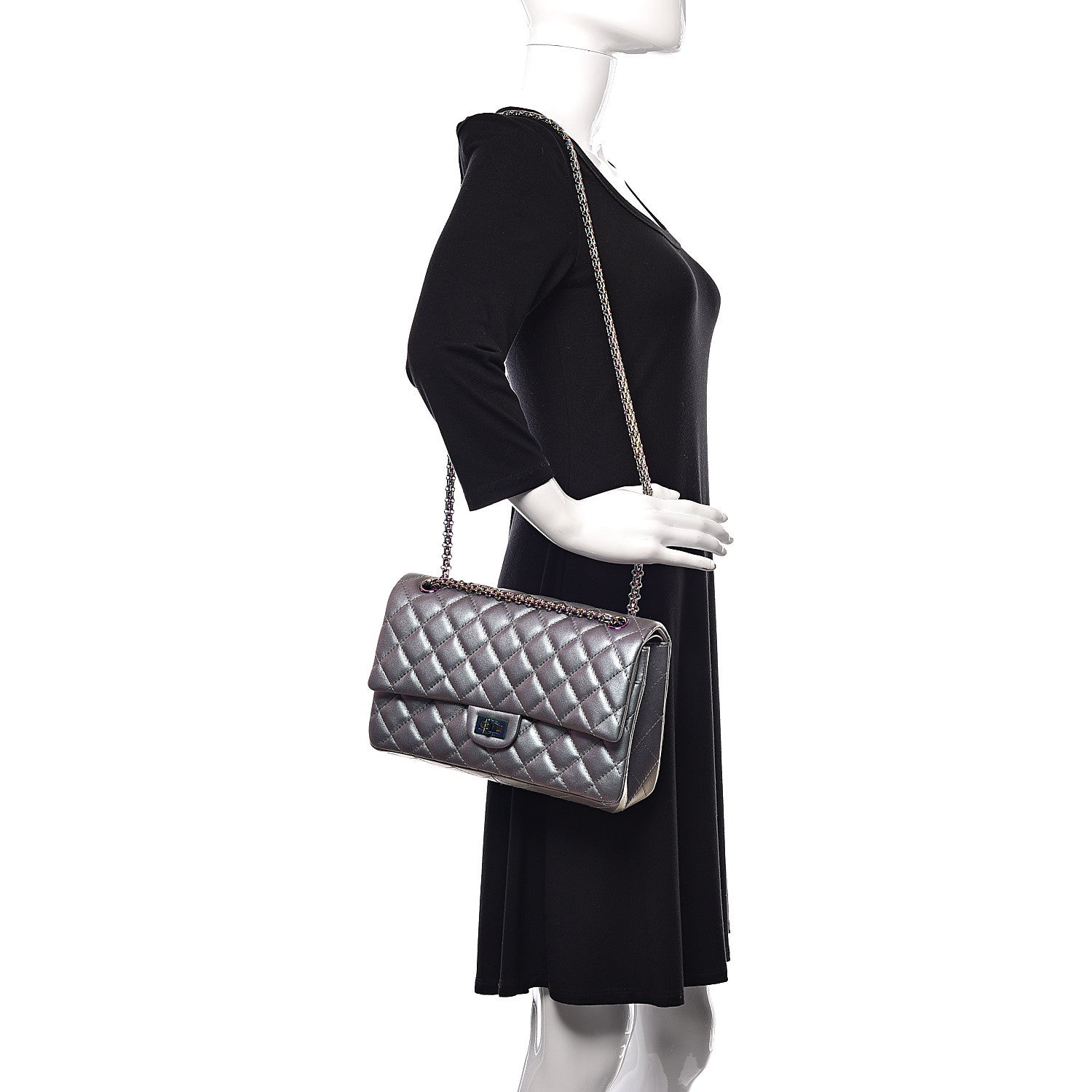 Chanel Iridescent Lambskin Quilted 2.55 Reissue 226 Flap Light Purple 2 of 13