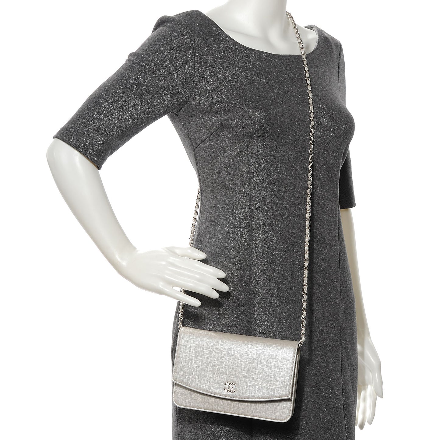 Caviar Sevruga Wallet on Chain Silver