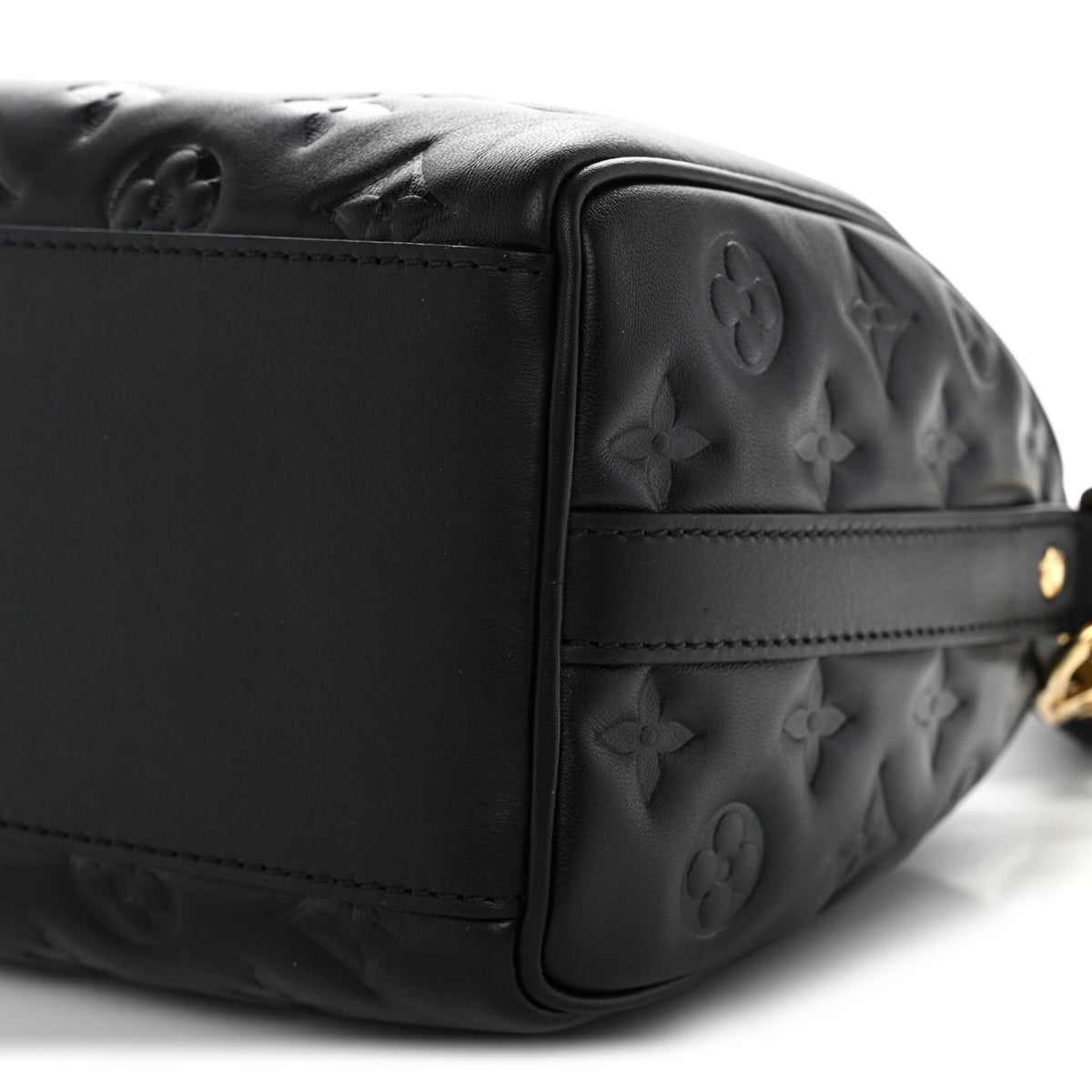 Louis Vuitton Lambskin Embossed Monogram Speedy 22 Bandouliere Black 9 of 9