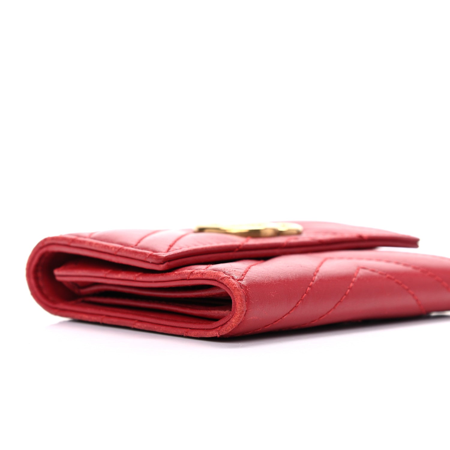 Gucci Calfskin Matelasse GG Marmont Wallet Hibiscus Red 7 of 16