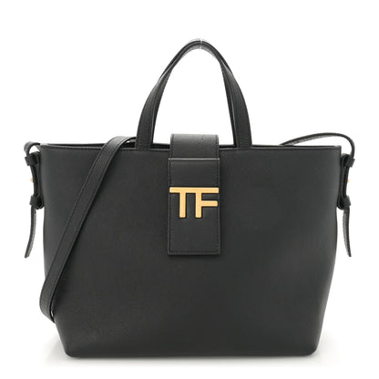 Tom Ford Grained Calfskin Mini TF East West Tote Black 1 of 10