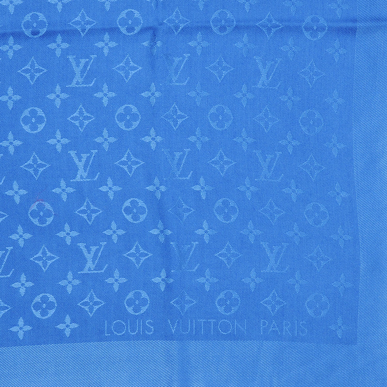 Louis Vuitton Wool Silk Monogram Shawl Blue 1 of 5