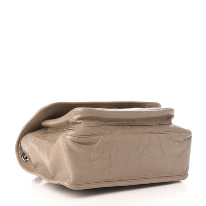 Saint Laurent Crinkled Calfskin Matelasse Monogram Medium Niki Chain Satchel Light Taupe 4 of 11