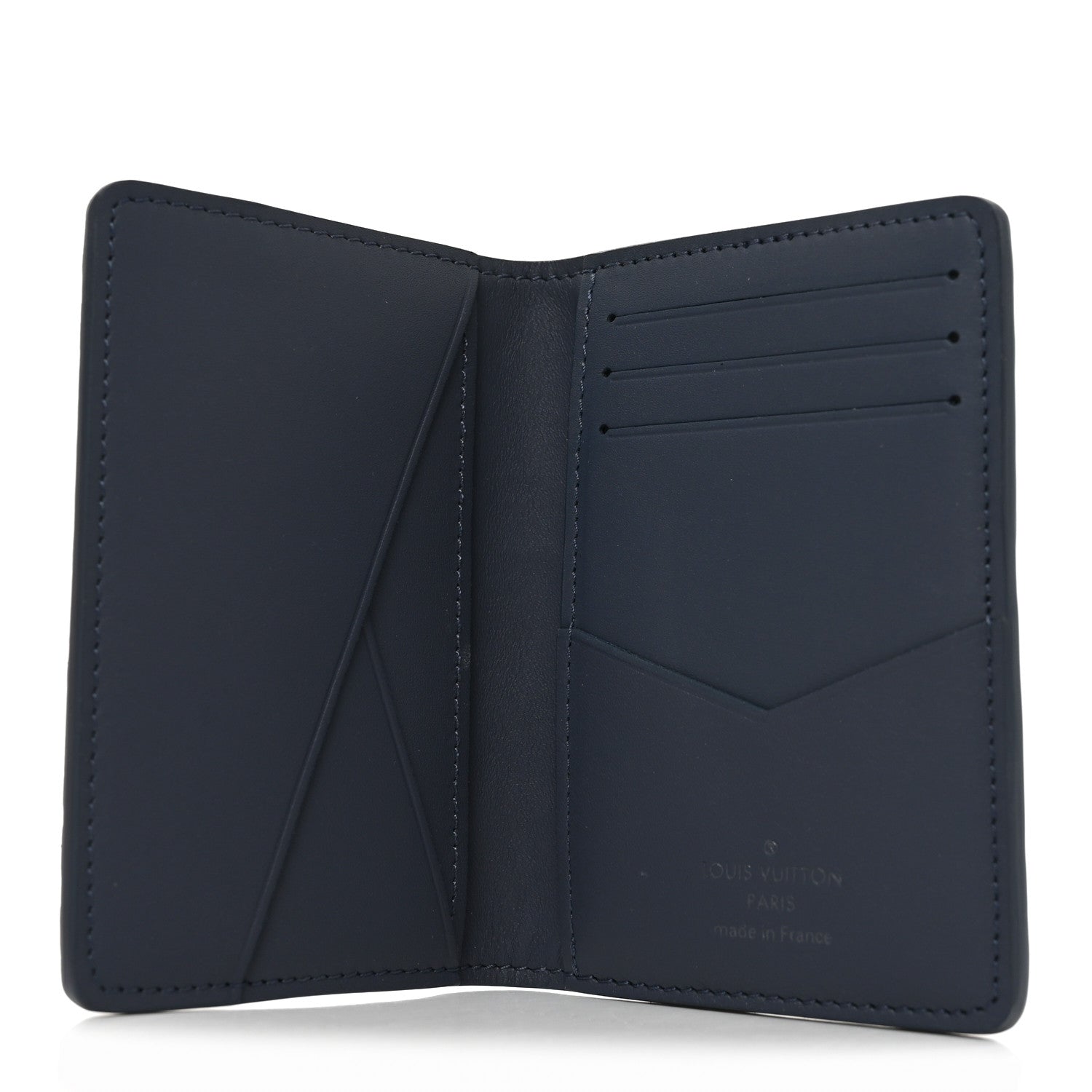 Louis Vuitton Calfskin Monogram Shadow Pocket Organizer Blue 5 of 7