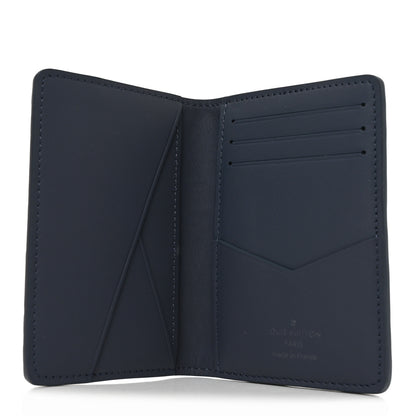 Louis Vuitton Calfskin Monogram Shadow Pocket Organizer Blue 5 of 7