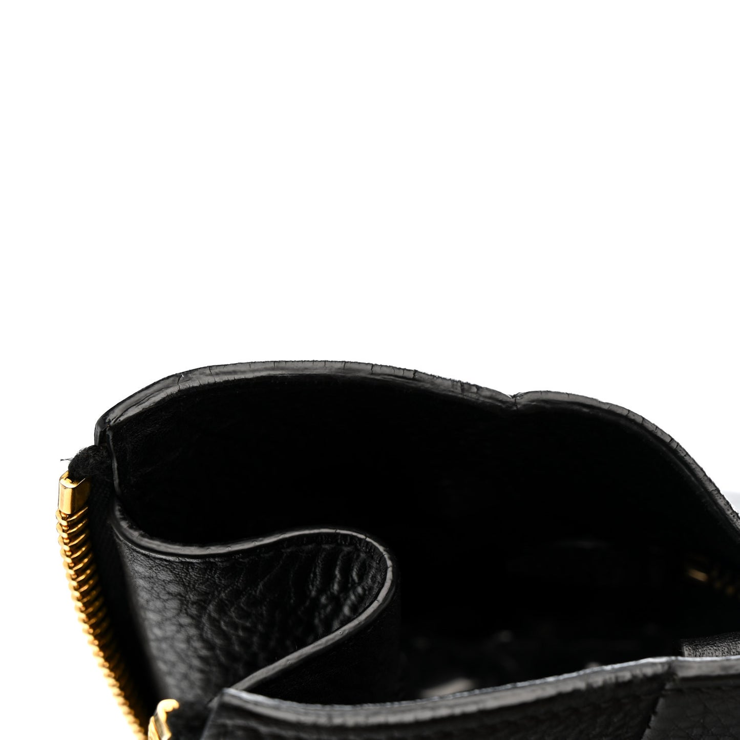 Vitello Daino Side Zip Tote Black