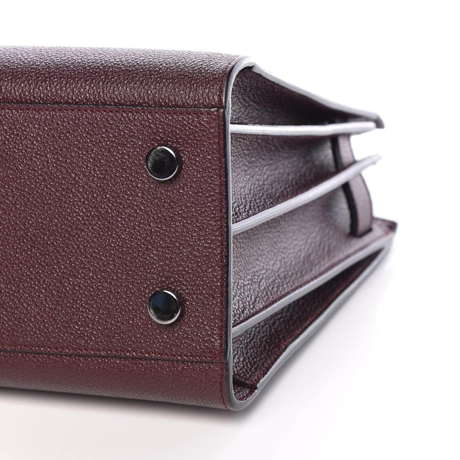 Saint Laurent Grained Calfskin Baby Sac De Jour Amaranto 9 of 9