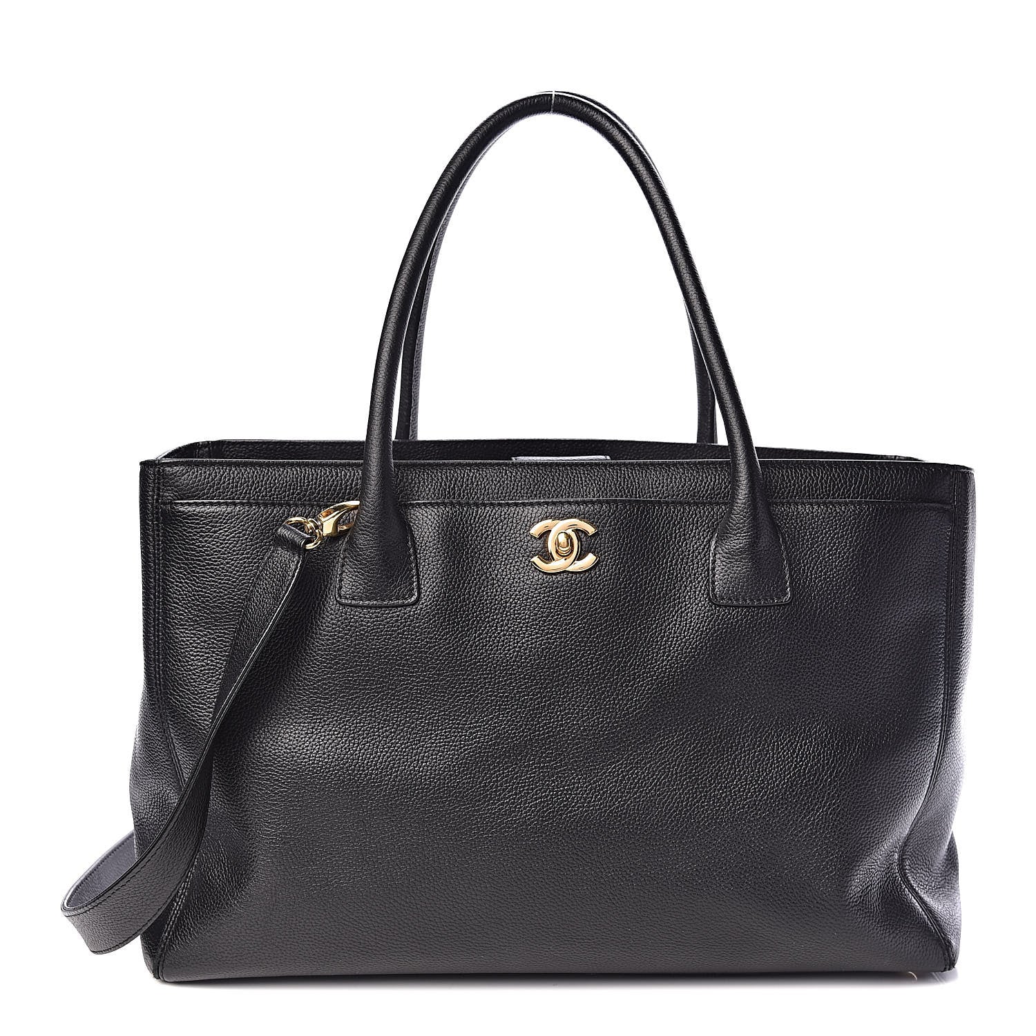 Chanel Calfskin Cerf Shopper Tote Black 1 of 12