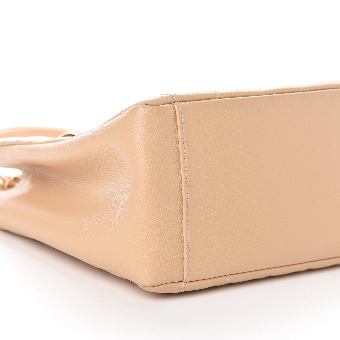 Caviar Quilted Grand Shopping Tote GST Beige Clair