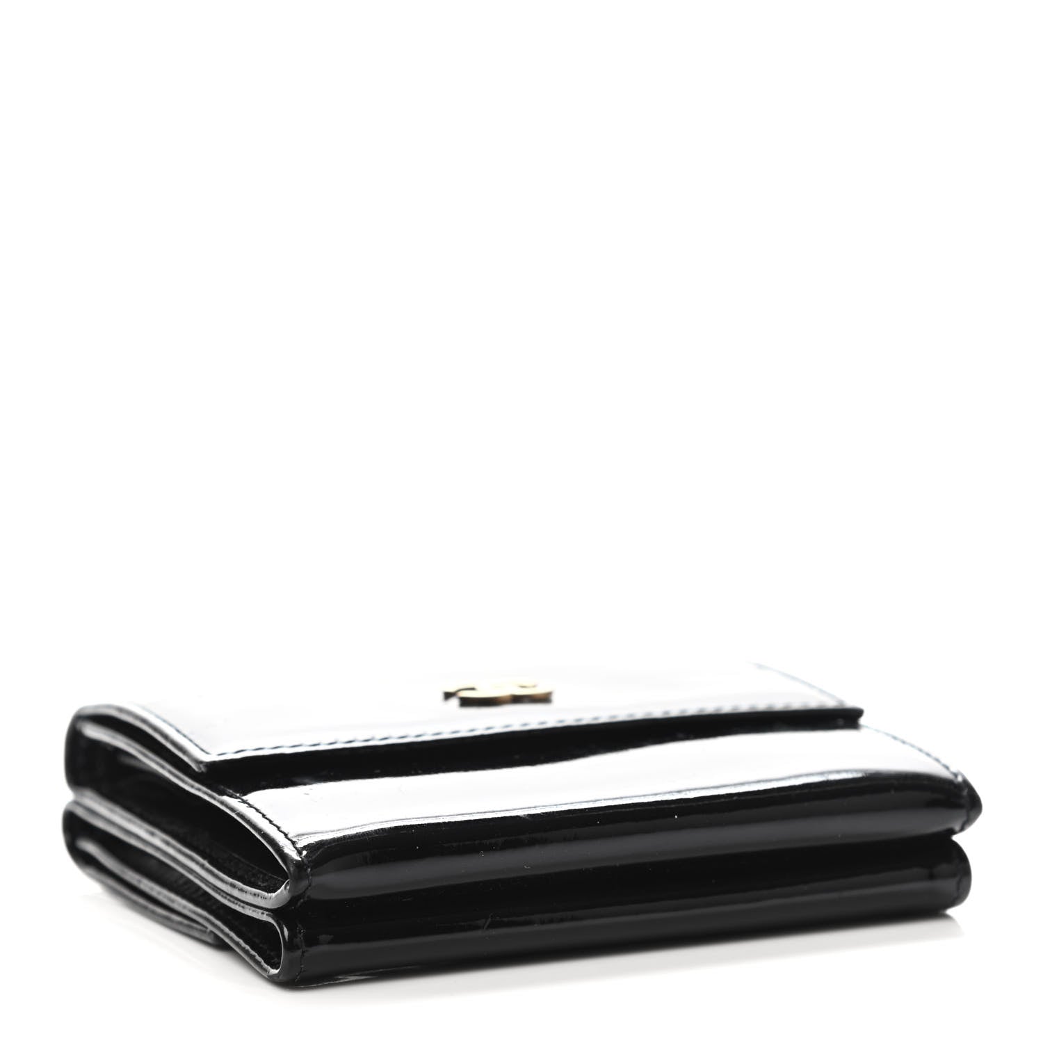 Chanel Patent Compact CC Flap Wallet Black 3 of 4