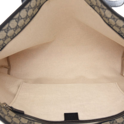 Gucci GG Supreme Monogram Large Zippered Shopping Tote Navy 5 of 9