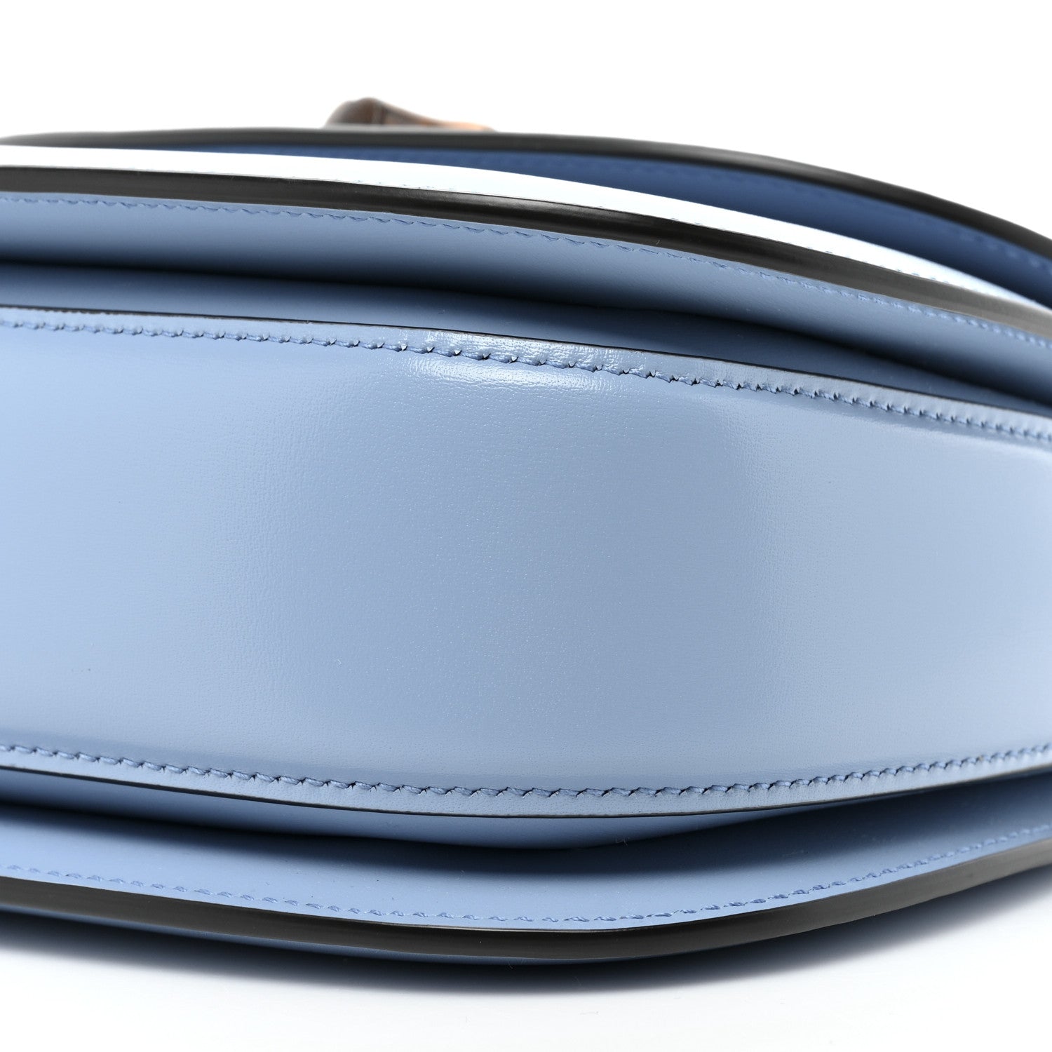 Gucci Boarded Dyana Lux Calfskin Web Small Bamboo 1947 Top Handle Bag Blue 8 of 9