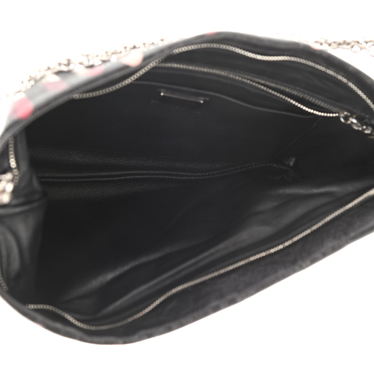 Prada Glace Calfskin Lipstick Print Chain Crossbody Black 5 of 10