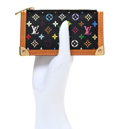 Louis Vuitton Monogram Multicolor Key Pouch Black 2 of 6