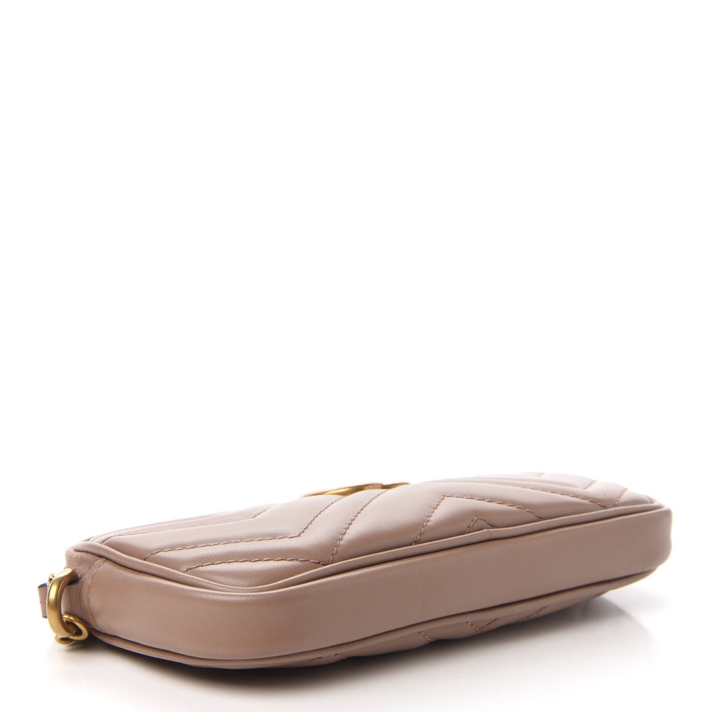Calfskin Matelasse Mini GG Marmont Chain Crossbody Bag Porcelain Rose