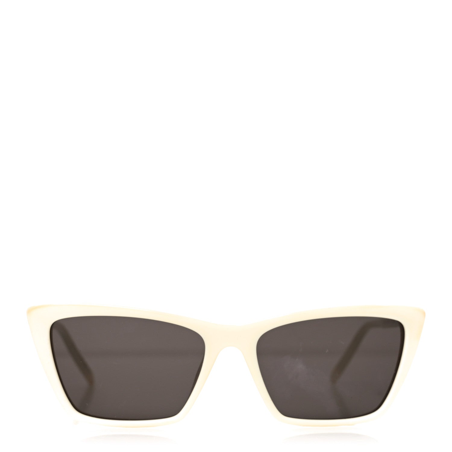 Saint Laurent Acetate Cat Eye Mica Thin SL 737 Sunglasses Ivory 2 of 7