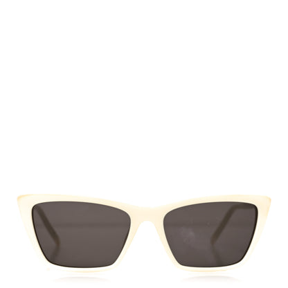 Saint Laurent Acetate Cat Eye Mica Thin SL 737 Sunglasses Ivory 2 of 7