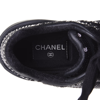 Chanel Sequin CC Sneakers 37 Black 4 of 4