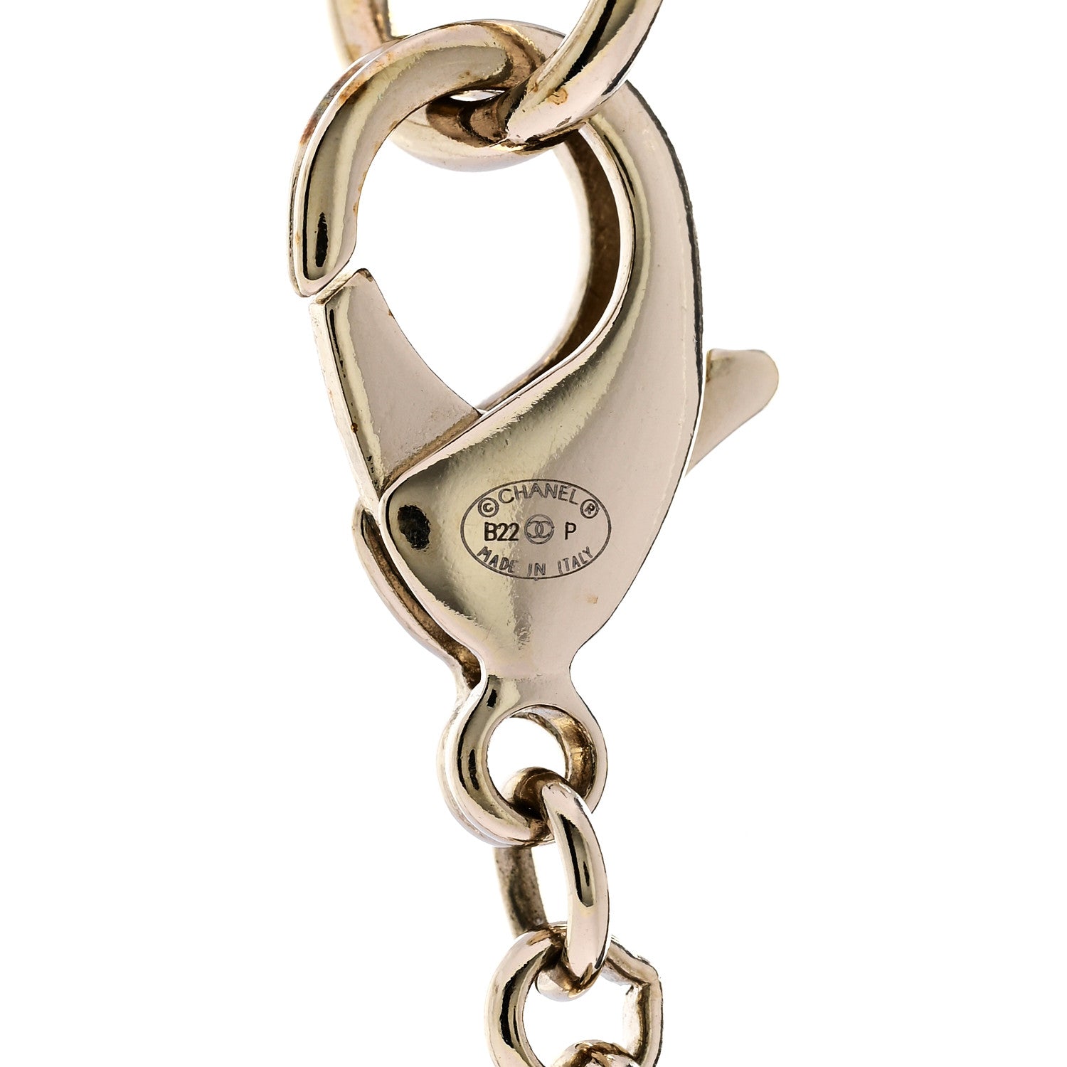 Chanel CC Heart Chain Pendant Necklace Gold 5 of 6