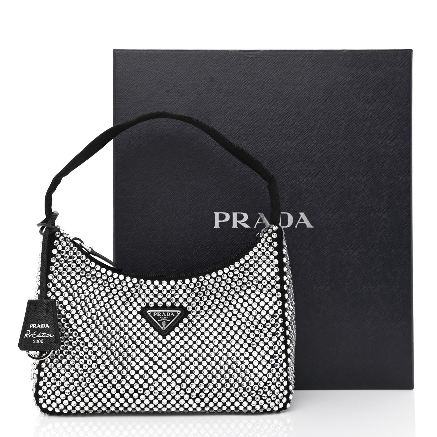 Prada Satin Crystal Mini Re-Edition 2000 Bag Cristal 11 of 11