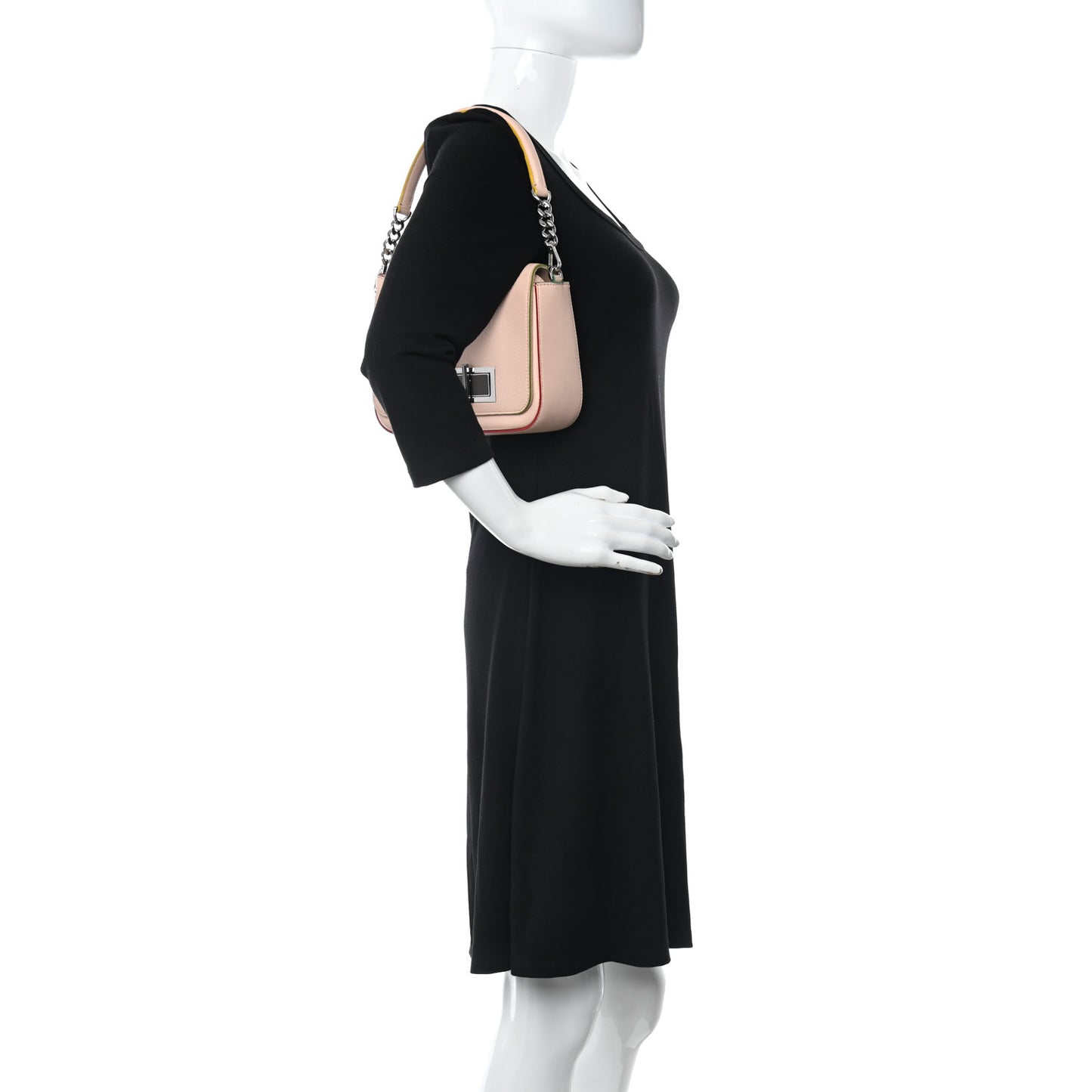 Vitello Dolce 3Baguette Shoulder Bag Camelia