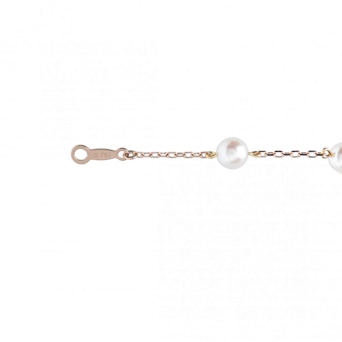 18K Rose Gold Akoya Pearl 5-5.5mm Station Bracelet