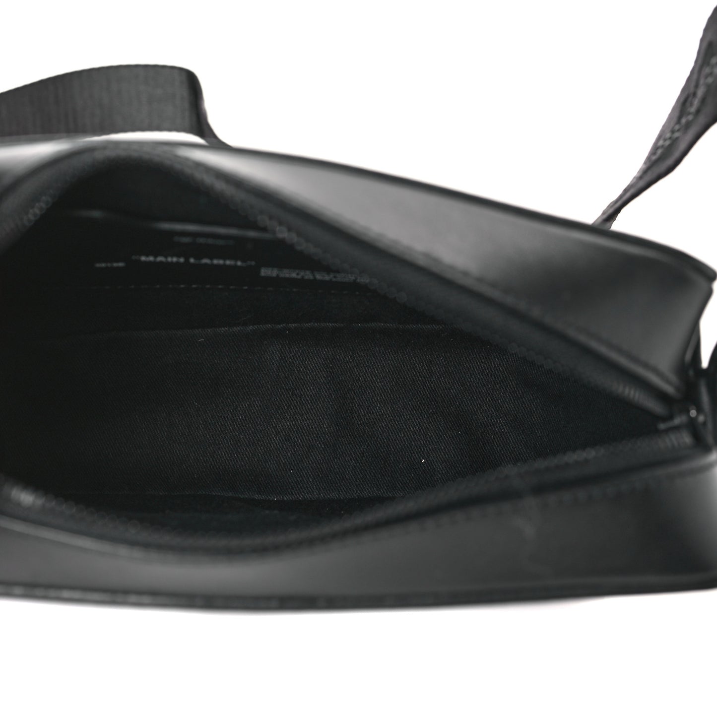 Calfskin Diag Binder Clip Camera Belt Bag Black