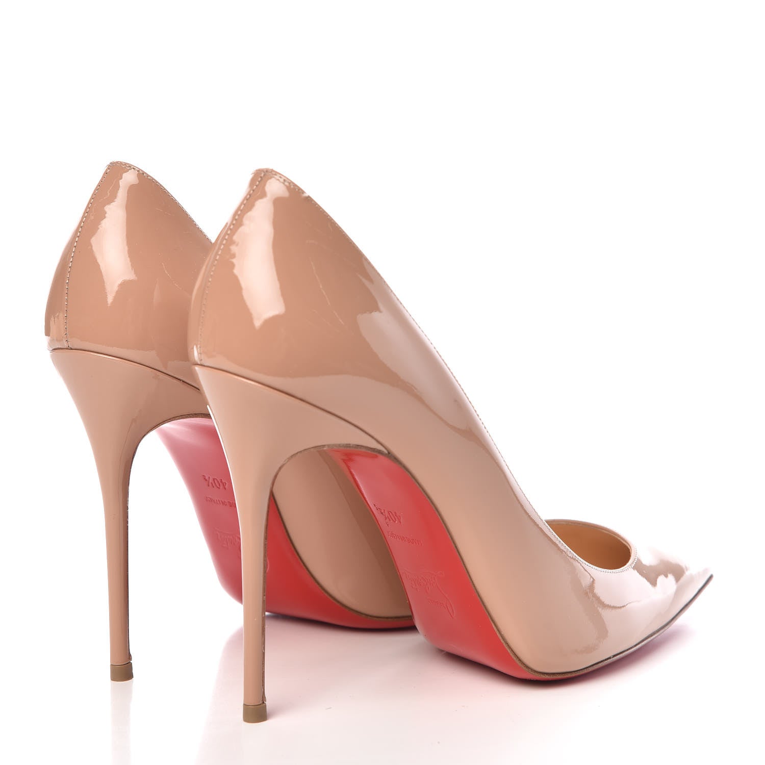 Christian Louboutin Patent Decollete 554 100 Pumps 40.5 Nude 4 of 13