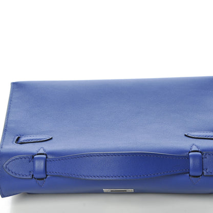 Hermes Swift Kelly Pochette Clutch Bleu Electrique 23 of 24