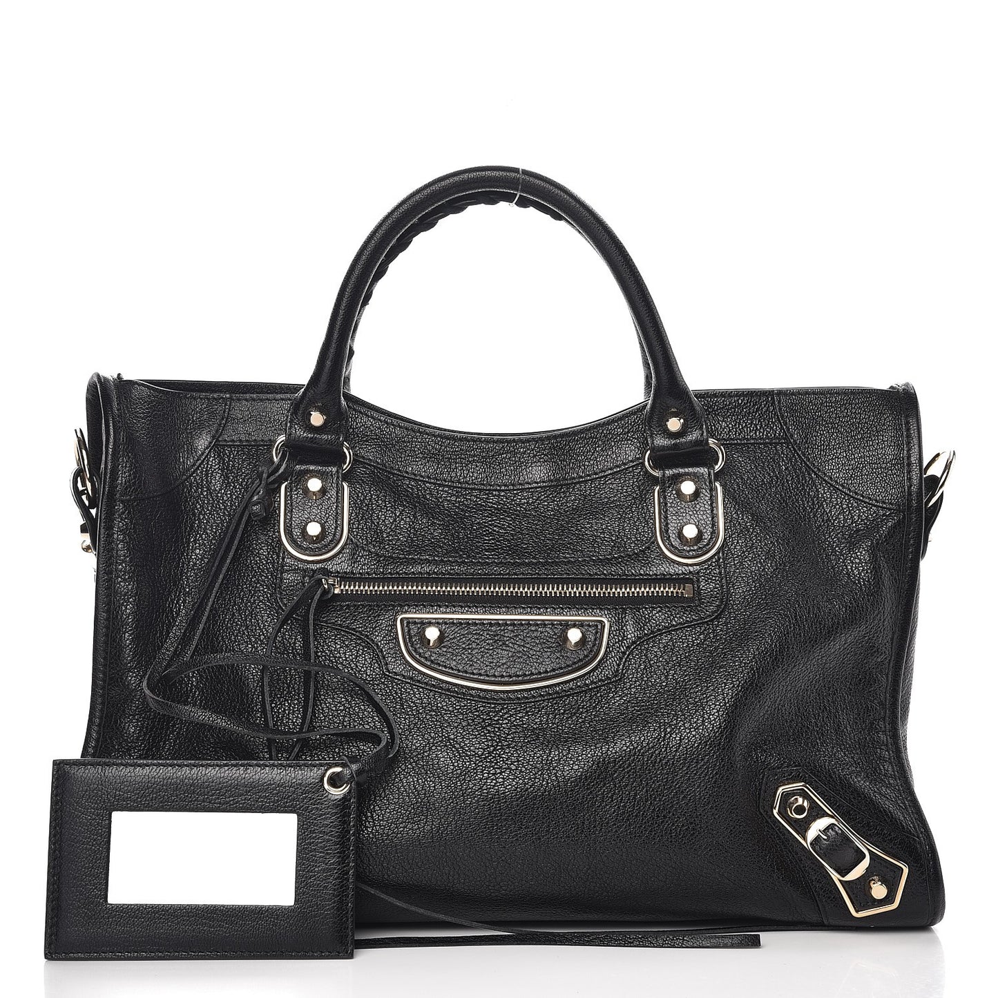 Chevre Gold Metallic Edge Hardware City Black