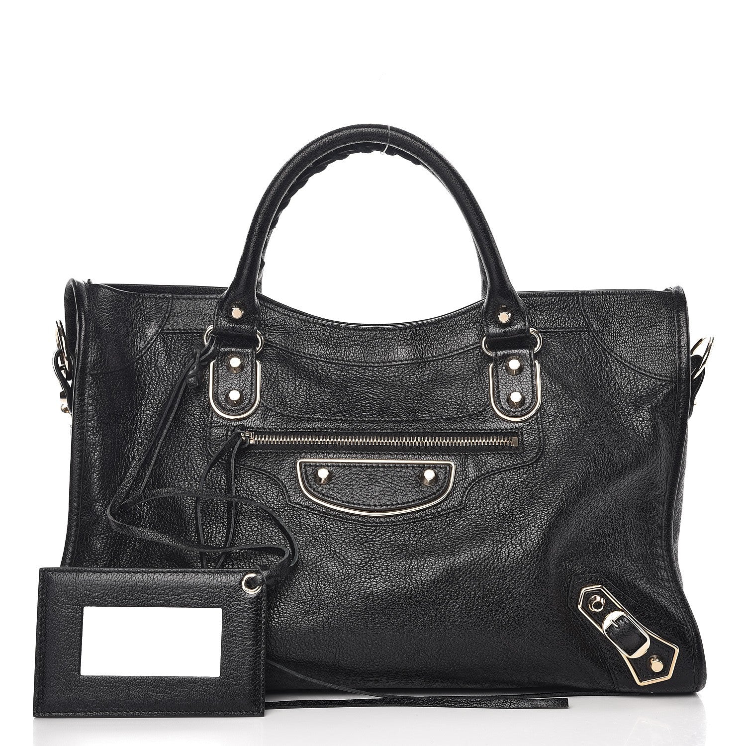 Balenciaga Chevre Gold Metallic Edge Hardware City Black 1 of 8